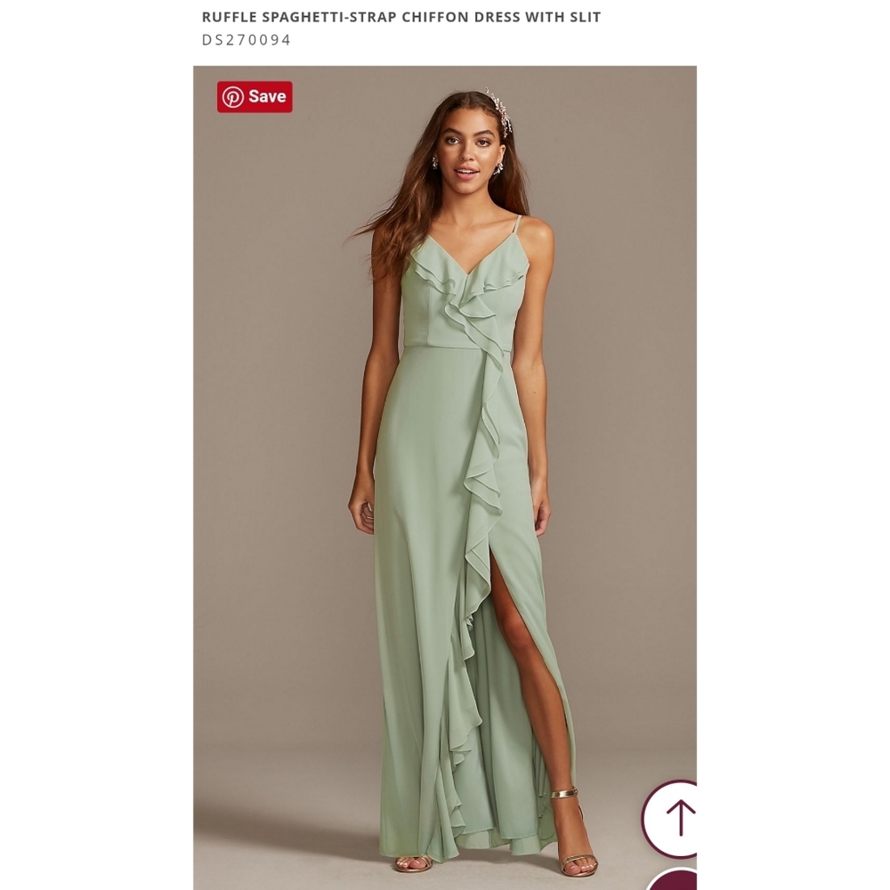 David's bridal bridesmaid dress - Dusty sage